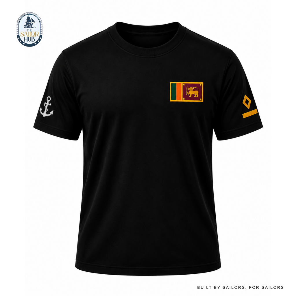 Third Officer Rank Crew Neck - Black